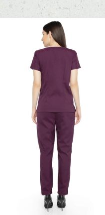 heal wear wine purple female scrub|premium quality