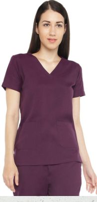 heal wear wine purple female scrub|premium quality
