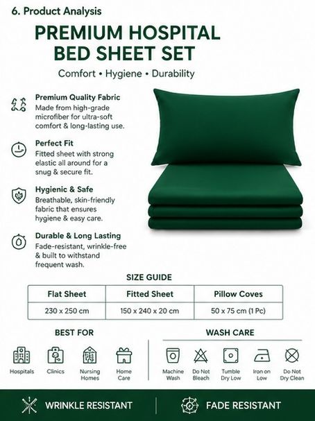 HEAL WEAR hospital bedsheet and pillow combo|| premium quality